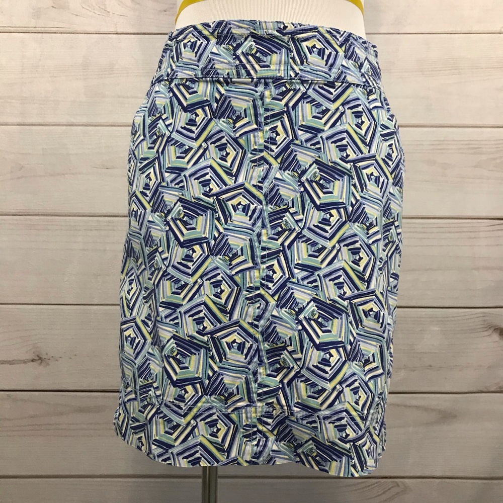 TALBOTS  Women's Pencil Skirt  Size 4 Blue Print